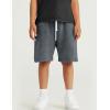imageFlygo 2 Pack Boys Girls Cotton Shorts Acid Washed Active Pull On Jogger Shorts Kids Casual Athletic Loose Fit 514YBlackdarkgrey