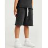 imageFlygo 2 Pack Boys Girls Cotton Shorts Acid Washed Active Pull On Jogger Shorts Kids Casual Athletic Loose Fit 514YBlackdarkgrey