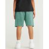 imageFlygo 2 Pack Boys Girls Cotton Shorts Acid Washed Active Pull On Jogger Shorts Kids Casual Athletic Loose Fit 514YBlackgreen