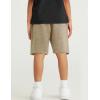imageFlygo 2 Pack Boys Girls Cotton Shorts Acid Washed Active Pull On Jogger Shorts Kids Casual Athletic Loose Fit 514YBlackkhaki
