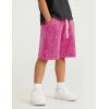 imageFlygo 2 Pack Boys Girls Cotton Shorts Acid Washed Active Pull On Jogger Shorts Kids Casual Athletic Loose Fit 514YBlackrose