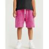 imageFlygo 2 Pack Boys Girls Cotton Shorts Acid Washed Active Pull On Jogger Shorts Kids Casual Athletic Loose Fit 514YBlackrose