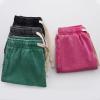 imageFlygo 2 Pack Boys Girls Cotton Shorts Acid Washed Active Pull On Jogger Shorts Kids Casual Athletic Loose Fit 514YGreenrose