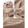 imageFlygo Jogger Set Women Fleece 2 Piece Sweatsuits Outfits Crop Pullover Hoodie Sweatshirt Pants with Thumb HoleKhakiM