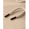 imageFlygo Jogger Set Women Fleece 2 Piece Sweatsuits Outfits Crop Pullover Hoodie Sweatshirt Pants with Thumb HoleKhakiM