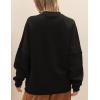 imageFlygo Mens Crewneck Sweatshirt Fleece Pullover Top Oversized Casual Long Sleeve Sweatshirts Sweater Fashion StreetwearBlack