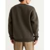 imageFlygo Mens Crewneck Sweatshirt Fleece Pullover Top Oversized Casual Long Sleeve Sweatshirts Sweater Fashion StreetwearCoffee