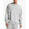 imageFlygo Mens Crewneck Sweatshirt Fleece Pullover Top Oversized Casual Long Sleeve Sweatshirts Sweater Fashion StreetwearGrey Heather