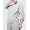 imageFlygo Mens Crewneck Sweatshirt Fleece Pullover Top Oversized Casual Long Sleeve Sweatshirts Sweater Fashion StreetwearGrey Heather