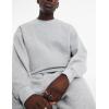 imageFlygo Mens Crewneck Sweatshirt Fleece Pullover Top Oversized Casual Long Sleeve Sweatshirts Sweater Fashion StreetwearGrey Heather