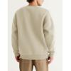 imageFlygo Mens Crewneck Sweatshirt Fleece Pullover Top Oversized Casual Long Sleeve Sweatshirts Sweater Fashion StreetwearKhaki