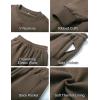 imageFlygo Women Sweat Set Sweatsuit Fleece 2 Piece Joggers Tracksuit Outfits Crop Sweatshirt Sweatpants SetsCoffee