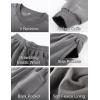 imageFlygo Women Sweat Set Sweatsuit Fleece 2 Piece Joggers Tracksuit Outfits Crop Sweatshirt Sweatpants SetsGrey