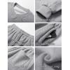 imageFlygo Women Sweat Set Sweatsuit Fleece 2 Piece Joggers Tracksuit Outfits Crop Sweatshirt Sweatpants SetsGrey Heather