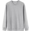 imageFlygo Mens Crewneck Sweatshirt Fleece Pullover Top Oversized Casual Long Sleeve Sweatshirts Sweater Fashion StreetwearGrey Heather