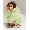 imageFlygo Girls Fuzzy Pants Set Crop Hoodie Bear Ear Two Piece Outfits Fluffy Sweatshirt and Fleece Pants SweatsuitLightgreen