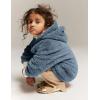 imageFlygo Girls Fuzzy Pants Set Crop Hoodie Bear Ear Two Piece Outfits Fluffy Sweatshirt and Fleece Pants SweatsuitNavy