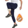imageFlygo Mens Fleece Pants Winter Warm Joggers Pants Active Sherpa Lined SweatpantsNavy