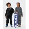 imageFlygo Unisex Boys Girls Fleece Lined Crewneck Sweatshirt Kids Warm Sherpa Pullover Sweater Sweatshirts Fall Winter ClothesBlack