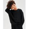 imageFlygo Unisex Boys Girls Fleece Lined Crewneck Sweatshirt Kids Warm Sherpa Pullover Sweater Sweatshirts Fall Winter ClothesBlack