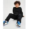 imageFlygo Unisex Boys Girls Fleece Lined Crewneck Sweatshirt Kids Warm Sherpa Pullover Sweater Sweatshirts Fall Winter ClothesBlack