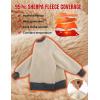 imageFlygo Unisex Boys Girls Fleece Lined Crewneck Sweatshirt Kids Warm Sherpa Pullover Sweater Sweatshirts Fall Winter ClothesDark Grey