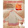 imageFlygo Unisex Boys Girls Fleece Lined Crewneck Sweatshirt Kids Warm Sherpa Pullover Sweater Sweatshirts Fall Winter ClothesPink