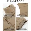 imageFlygo Womens Cropped Puffer Vest Zip Up Stand Collar Sleeveless Padded Bubble Vest02 Khaki