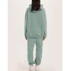 imageFlygo Womens Fleece 2 Piece Outfits Lounge Hoodie Sweatsuits Sets Oversized Sweatshirt Baggy Sweatpants Set WPocketsBean Green