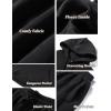 imageFlygo Womens Fleece 2 Piece Outfits Lounge Hoodie Sweatsuits Sets Oversized Sweatshirt Baggy Sweatpants Set WPocketsBlack