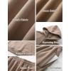 imageFlygo Womens Fleece 2 Piece Outfits Lounge Hoodie Sweatsuits Sets Oversized Sweatshirt Baggy Sweatpants Set WPocketsCoffee Grey