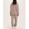 imageFlygo Womens Fleece 2 Piece Outfits Lounge Hoodie Sweatsuits Sets Oversized Sweatshirt Baggy Sweatpants Set WPocketsCoffee Grey