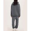 imageFlygo Womens Fleece 2 Piece Outfits Lounge Hoodie Sweatsuits Sets Oversized Sweatshirt Baggy Sweatpants Set WPocketsGrey