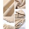 imageFlygo Womens Fleece 2 Piece Outfits Lounge Hoodie Sweatsuits Sets Oversized Sweatshirt Baggy Sweatpants Set WPocketsKhaki