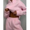 imageFlygo Womens Fleece 2 Piece Sweatsuit Half Zip Pullover Jogging Tracksuit Sweatshirt and SweatpantsPinkS
