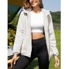 imageFlygo Womens Fleece Jacket Reversible Zip up Hoodie Fuzzy Coat Sherpa Lined Warm Winter Jackets CoatsBeige