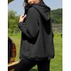 imageFlygo Womens Fleece Jacket Reversible Zip up Hoodie Fuzzy Coat Sherpa Lined Warm Winter Jackets CoatsBlack