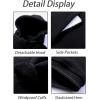 imageFlygo Womens Fleece Jacket Reversible Zip up Hoodie Fuzzy Coat Sherpa Lined Warm Winter Jackets CoatsBlack