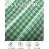 imageFlygo Womens Gingham Pajamas Set 2 Piece Cotton Pj Lounge Sets Puff Sleeve Ruffle Babydoll Shirt Shorts Summer OutfitsLight Green