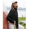 imageFlygo Womens Half Zip Sweatshirts Stand Collar Activewear Running Workout Pullover TopsBlack