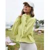 imageFlygo Womens Half Zip Sweatshirts Stand Collar Activewear Running Workout Pullover TopsLight Green