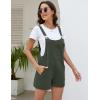 imageFlygo Womens Short Overalls Summer Casual Cotton Linen Adjustable Bib Shortalls Jumpsuits Romper Shorts with PocketsArmy Green