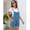 imageFlygo Womens Short Overalls Summer Casual Cotton Linen Adjustable Bib Shortalls Jumpsuits Romper Shorts with PocketsBlue