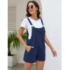 imageFlygo Womens Short Overalls Summer Casual Cotton Linen Adjustable Bib Shortalls Jumpsuits Romper Shorts with PocketsNavy