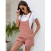 imageFlygo Womens Short Overalls Summer Casual Cotton Linen Adjustable Bib Shortalls Jumpsuits Romper Shorts with PocketsPink