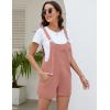 imageFlygo Womens Short Overalls Summer Casual Cotton Linen Adjustable Bib Shortalls Jumpsuits Romper Shorts with PocketsPink