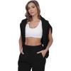 imageFlygo Womens Two Piece Outfits Oversized Sweat Suits Lounge Sets Sweatshirts Winter Teacher Clothing Sweatpants with PocketsBlack