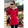 imageFlygo Womens Warm Sherpa Lined Full Zip Hoodie Jacket OutwearRed