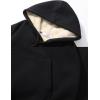 imageFlygo Womens Winter Hoodies Fleece Sherpa Lined Hooded Sweatshirt Heavyweight Warm Pullover Hoodie TopHooded Black