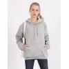 imageFlygo Womens Winter Hoodies Fleece Sherpa Lined Hooded Sweatshirt Heavyweight Warm Pullover Hoodie TopHooded Grey